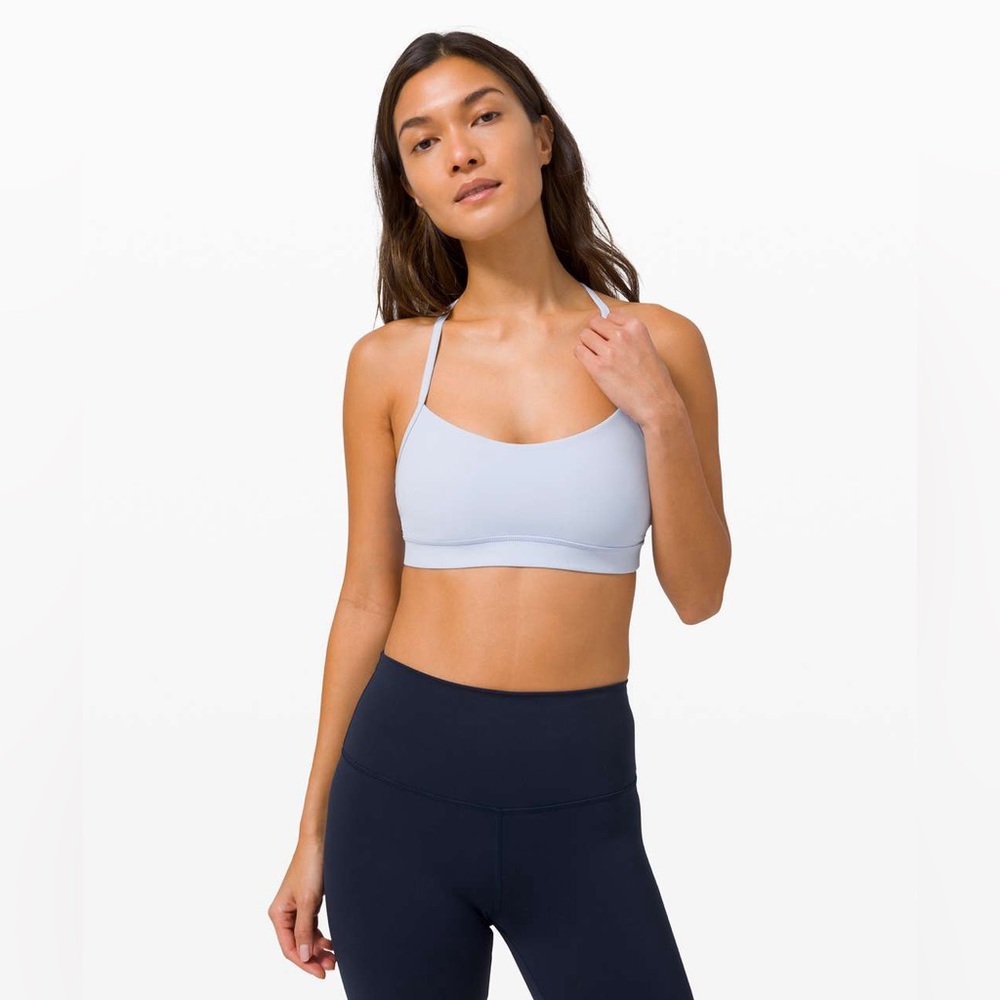 Lululemon Flow Y Bra Nulu *Light Support, B/C Cup Blue Daydream. Size 4